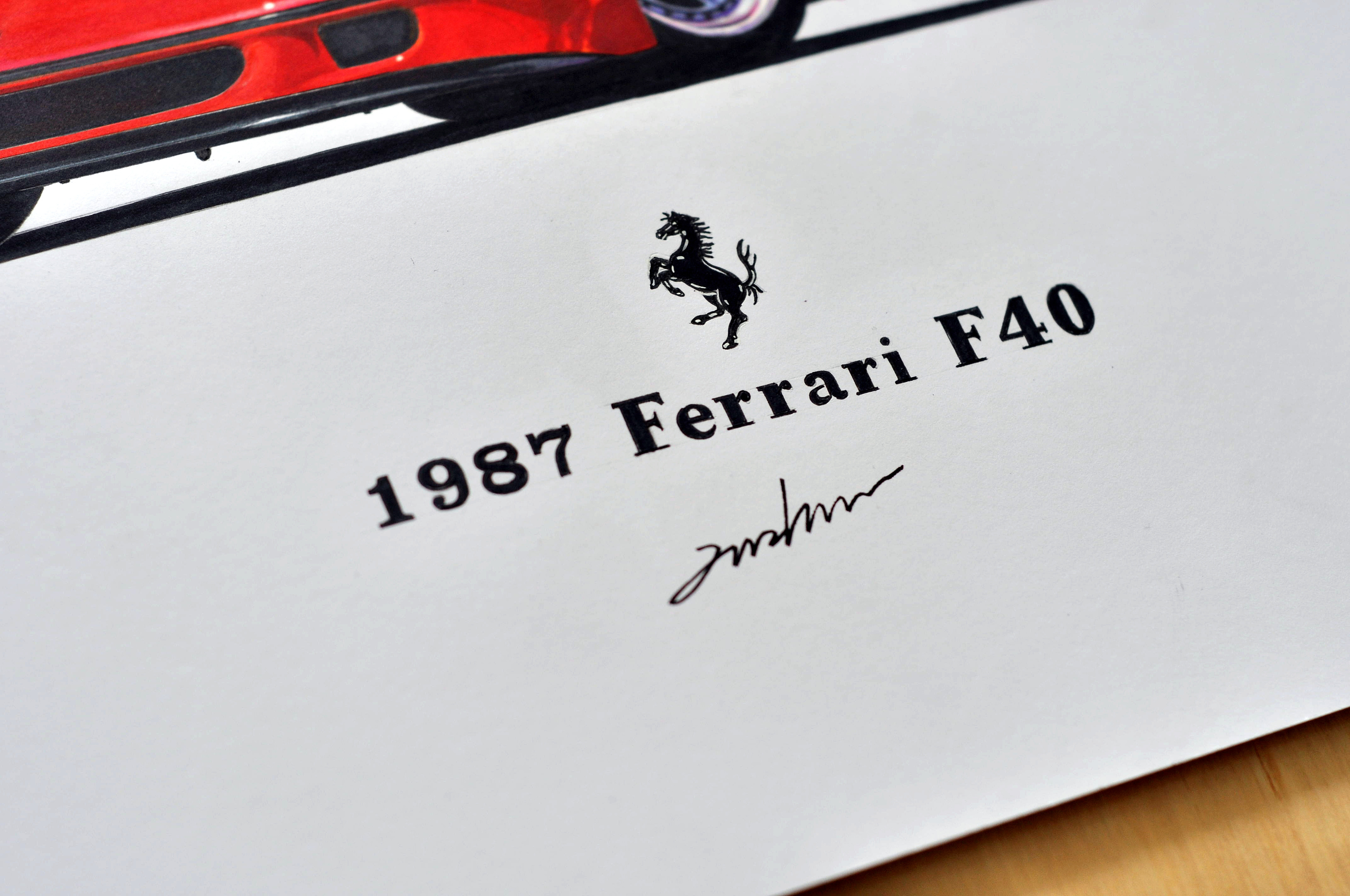 法拉利F40简笔画图片