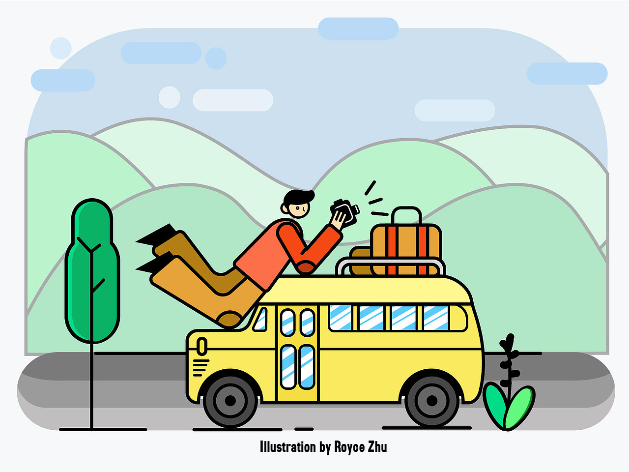 旅行达人（图ZMjQyMDU3NjIw） - 商业插画 - 站酷设计师RoyceZ小雄原创素材 - 站酷ZCOOL