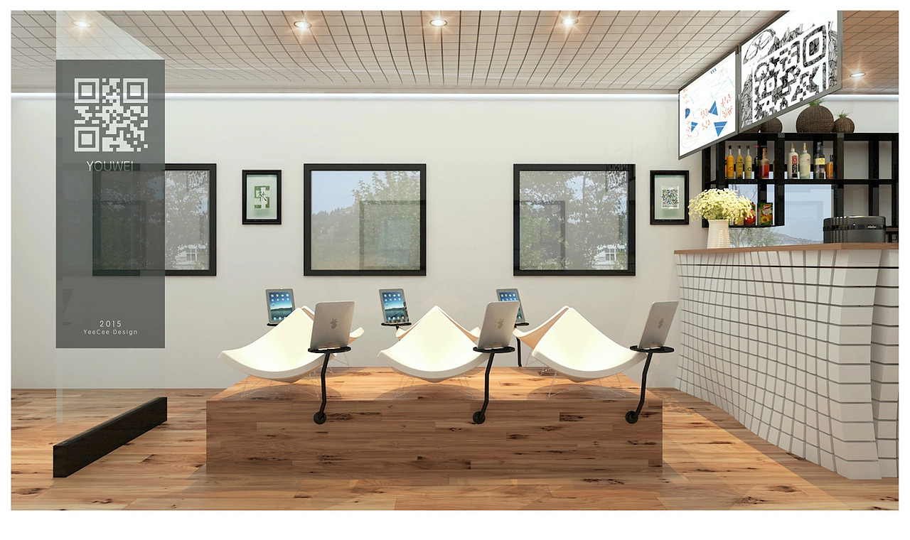 入口处的多媒体展示区