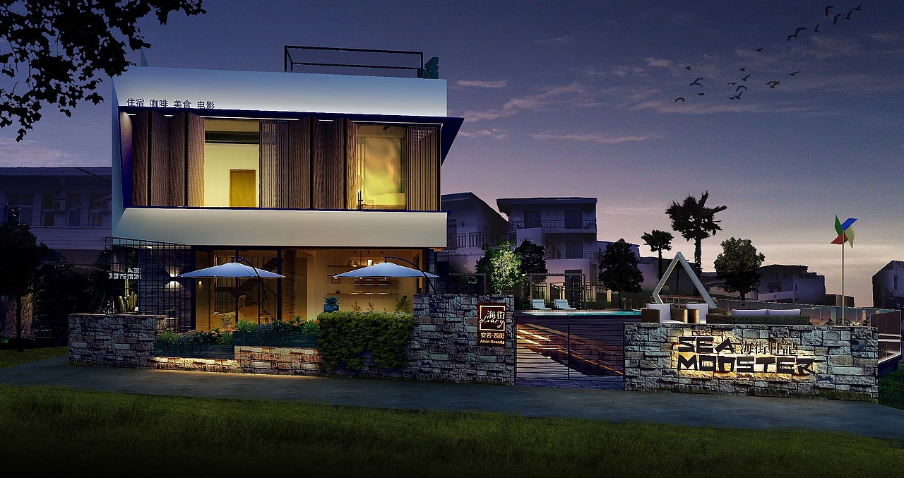 舟山花鸟岛民宿设计（图ZMjA2NTIwMjYw） - 家装设计 - 站酷设计师吴飞猛原创素材 - 站酷ZCOOL