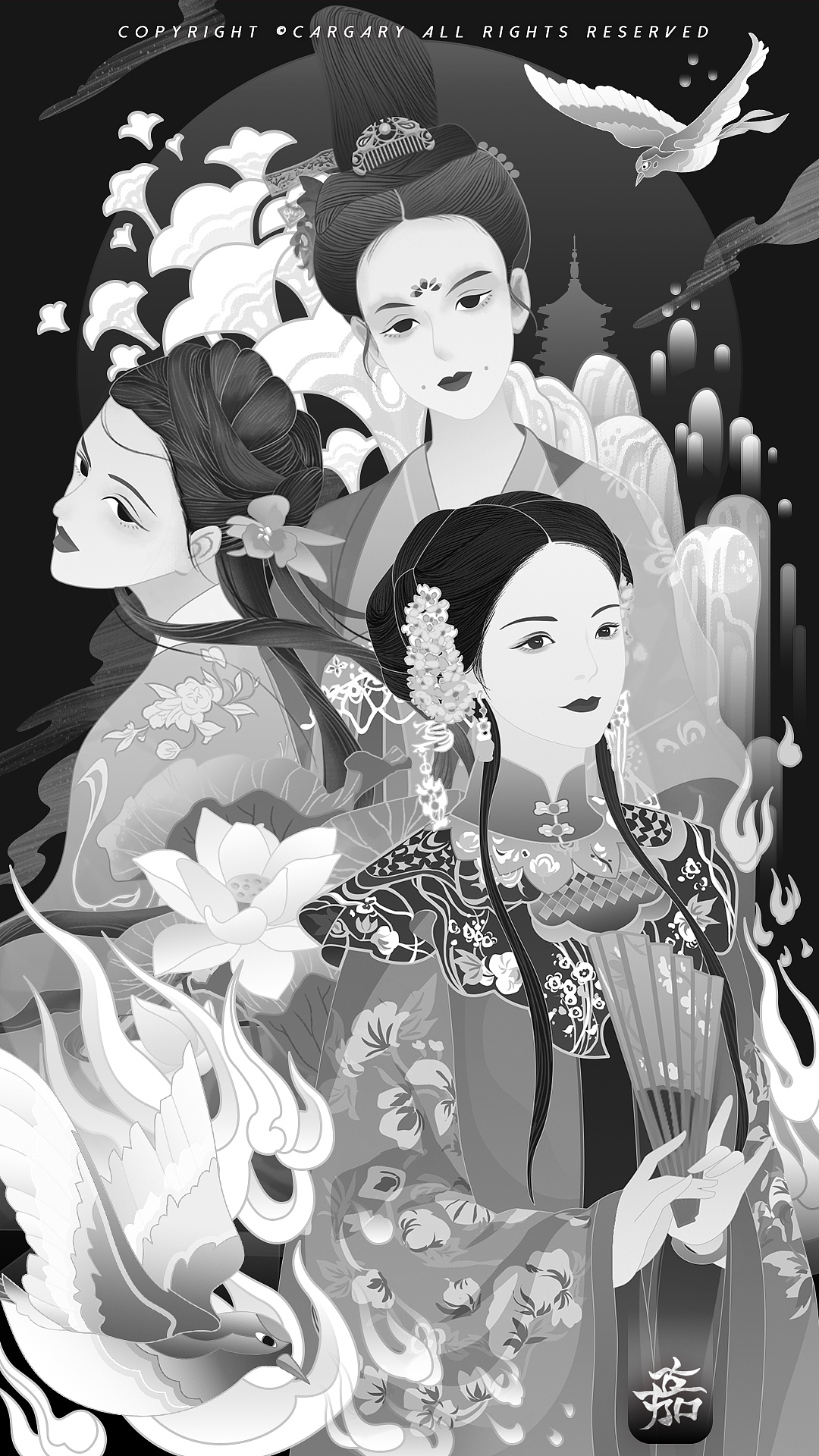 【汉服】古风人物练习（图ZMjY5MzAyNTU2） - 创作习作 - 站酷设计师嘉也Cargary原创素材 - 站酷ZCOOL
