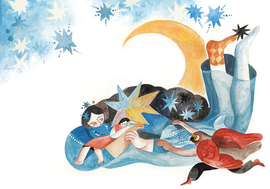 一些儿童插画,水彩手绘