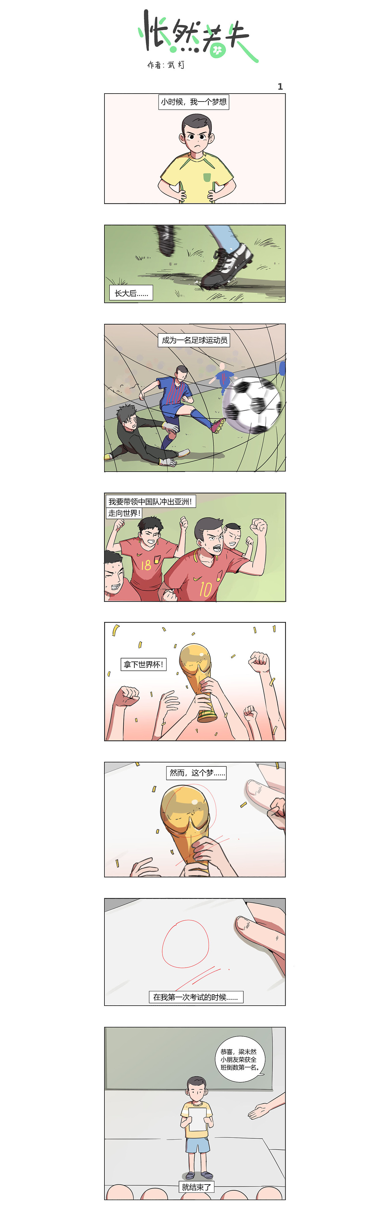 足球漫画《怅然若失》1-10（图ZMjIwMTU2MzM2） - 中/长篇漫画 - 站酷设计师武灯原创素材 - 站酷ZCOOL