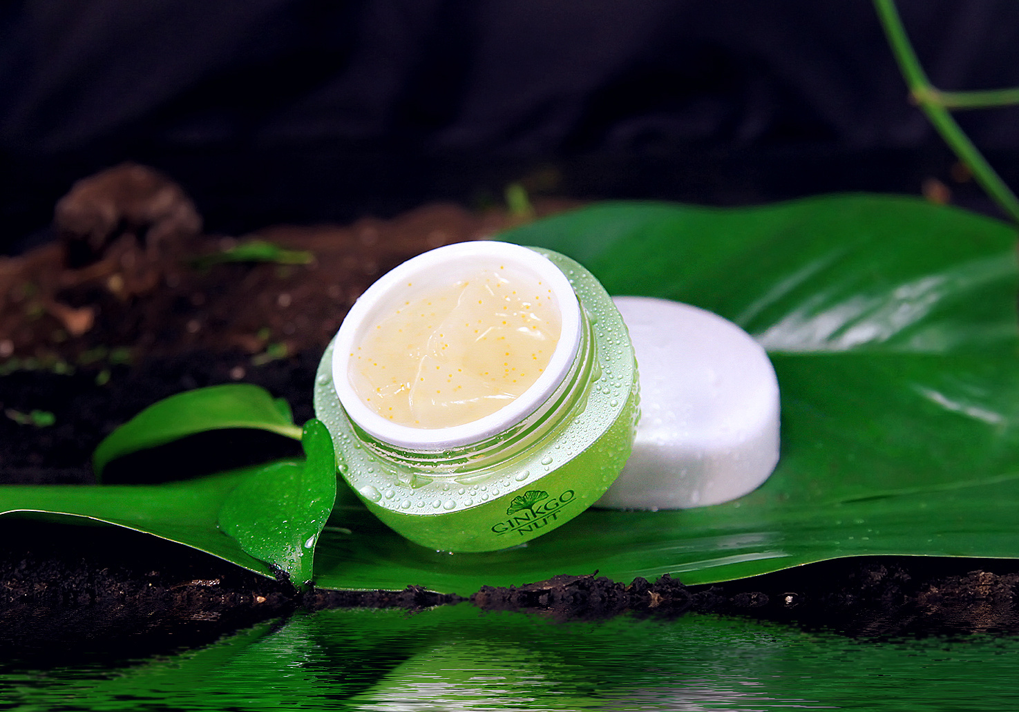 化妆品银杏系列产品摄影