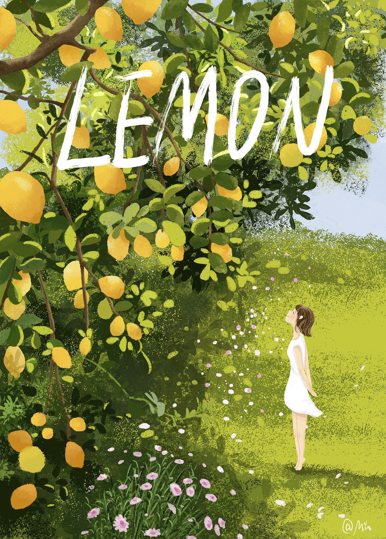 治愈插画lemon tree