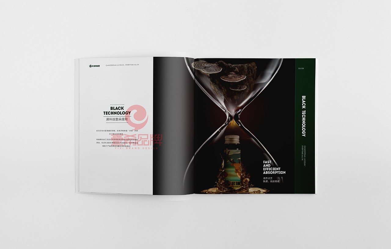 一希品牌设计--灵芝食品画册宣传册设计