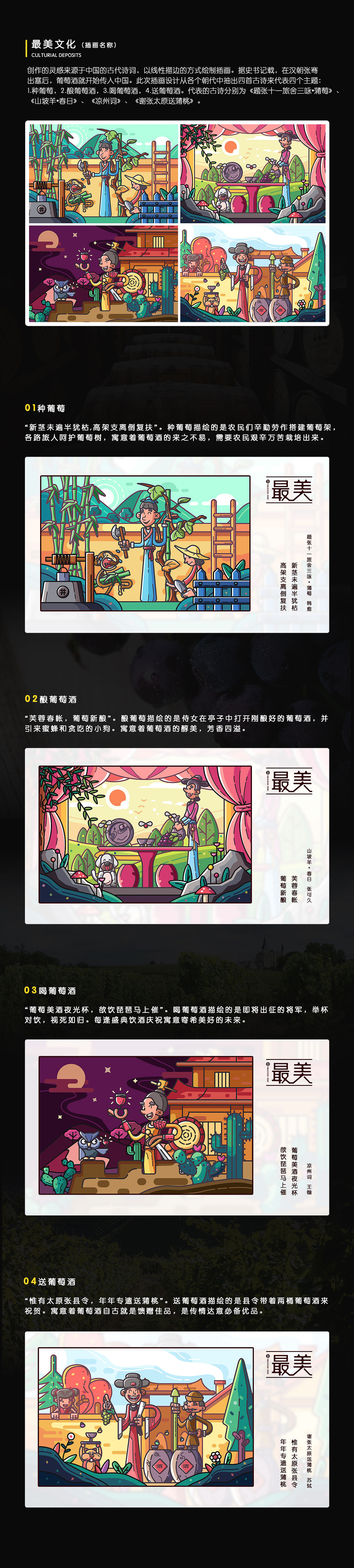 最美文化--葡萄酒插画设计(图ZMTIzOTA1MzIw) - 商业插画 - 站酷设计师扁豆君Dream原创素材 - 站酷ZCOOL