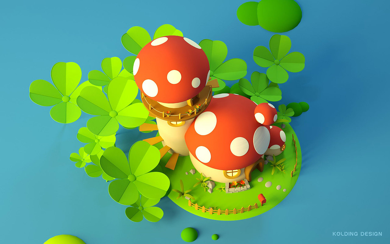 【C4D】精灵国度的四季（图ZMjE5OTgyMDEy） - 场景 - 站酷设计师柯灵_Kolding原创素材 - 站酷ZCOOL