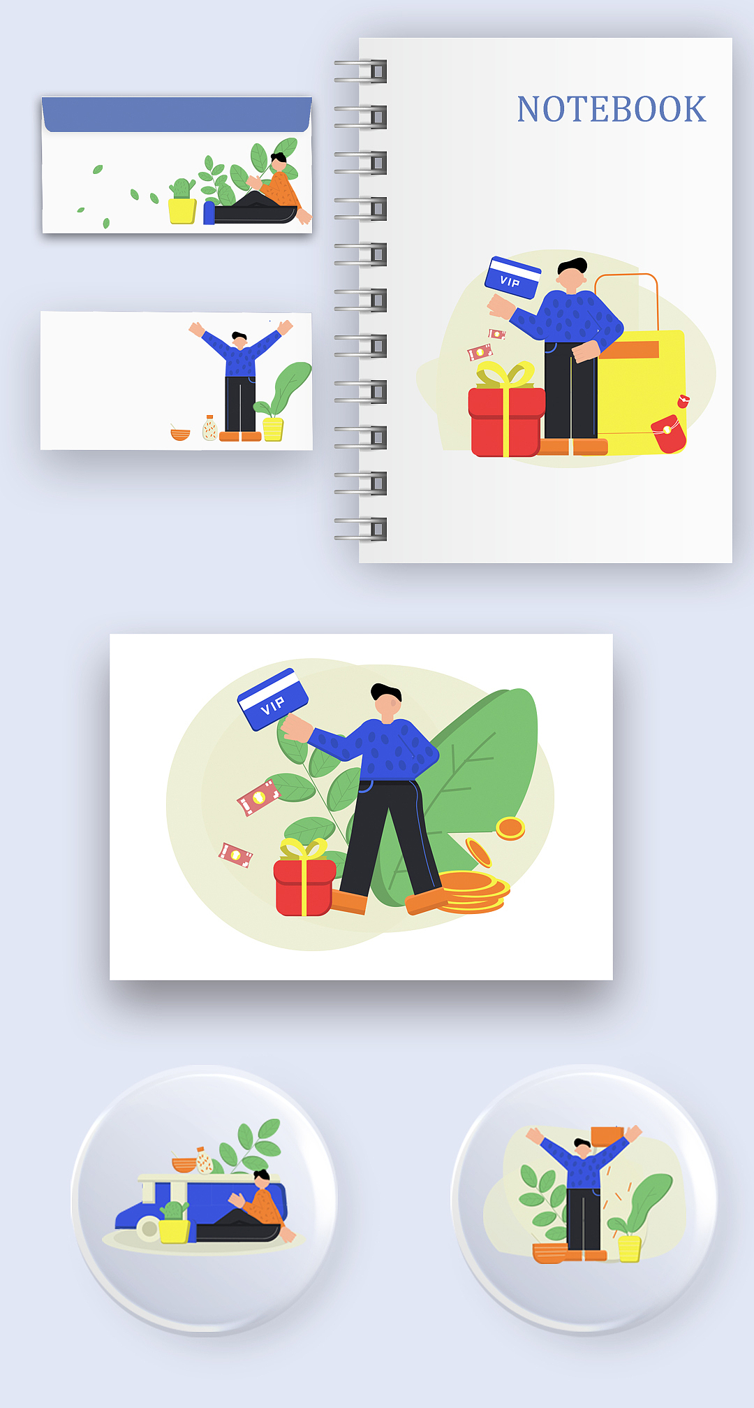 运营插画系统库作品集