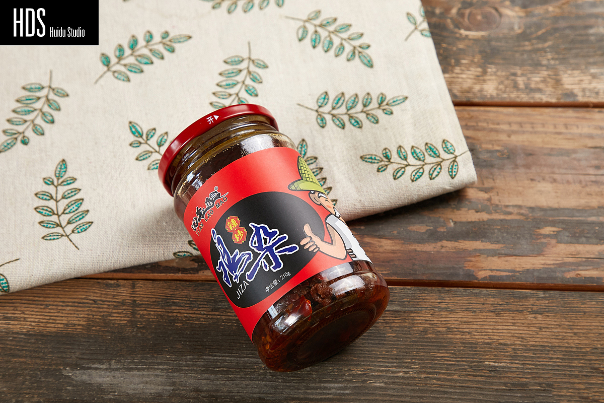 食品类田老帽酱产品场景图拍摄