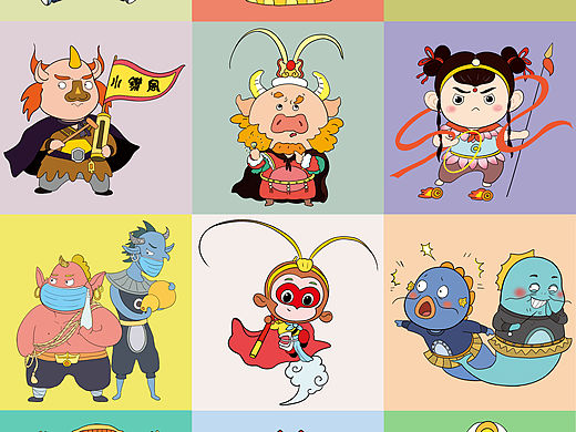 西游记人物头像合集（个人主页-ZNDY4ODA0NDQ=） - 儿童插画 - 站酷设计师童书插画师Sylph原创素材 - 站酷ZCOOL