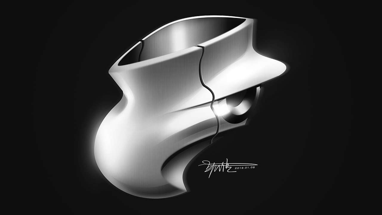 教程08工业设计photoshop二维手绘渲染08光影形态⑤