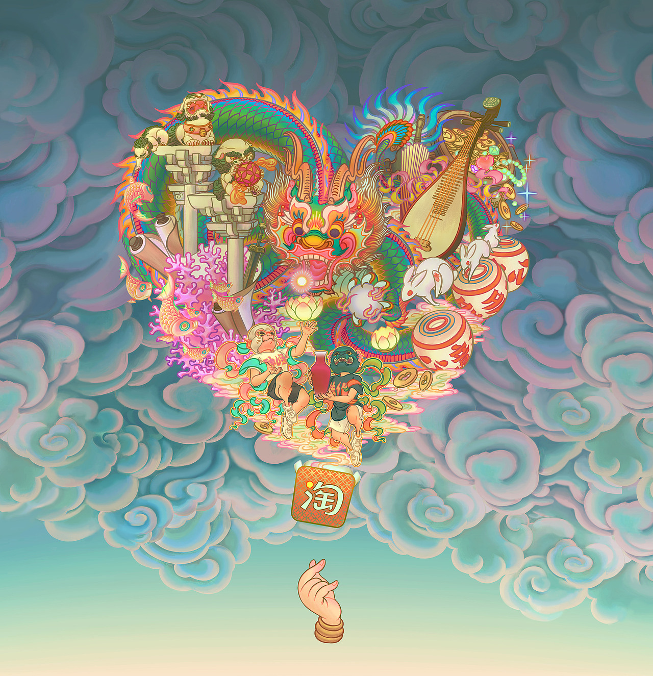 淘宝双12KV非遗海报