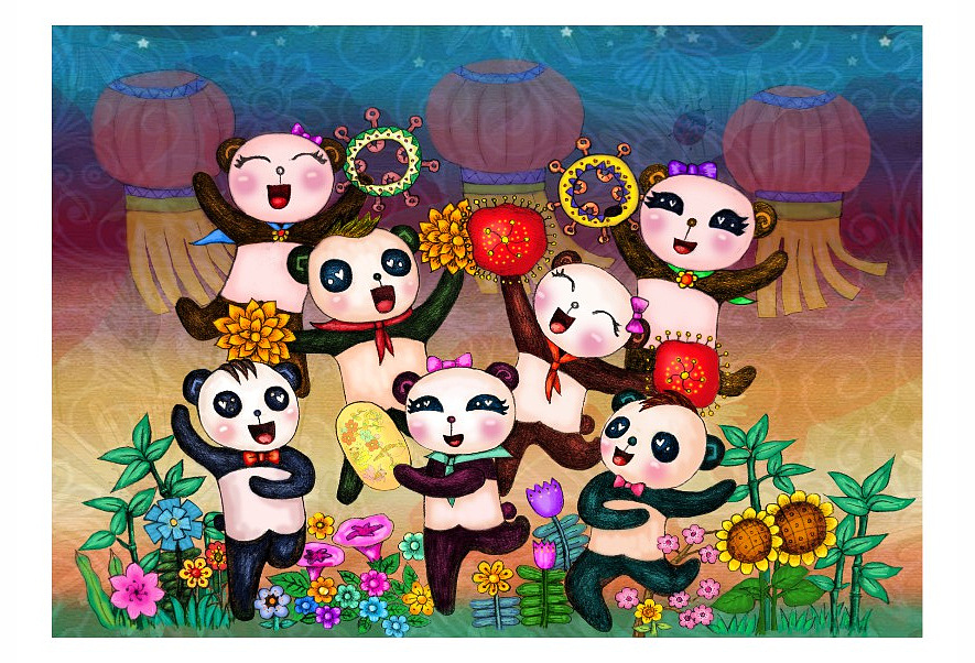 画一千只大熊猫的梦想(图ZNTcyMzUzNzY=) - 商业插画 - 站酷设计师钟小林原创素材 - 站酷ZCOOL