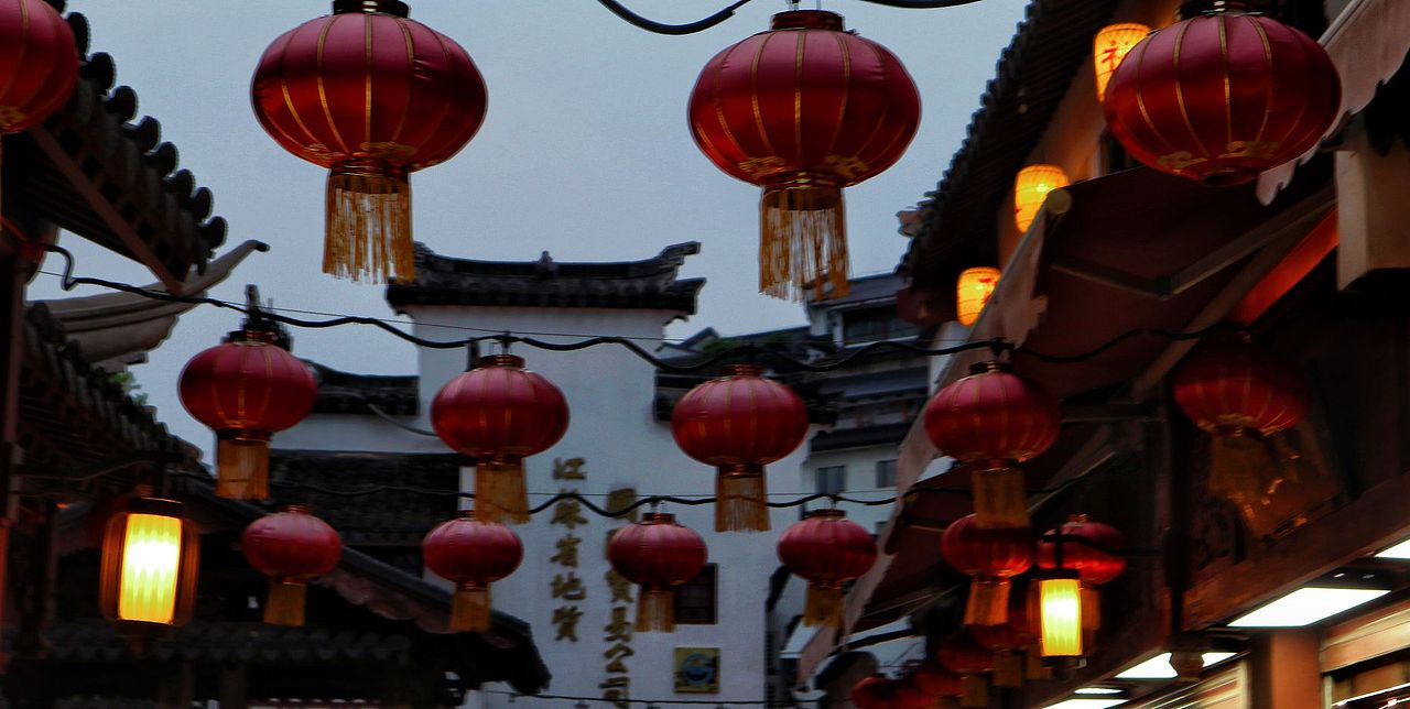 南京夫子庙的夜景