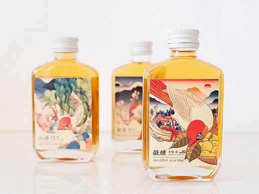 山语 × 欲雪 × 微醺 | 深谷庄园青梅酒系列包装设计