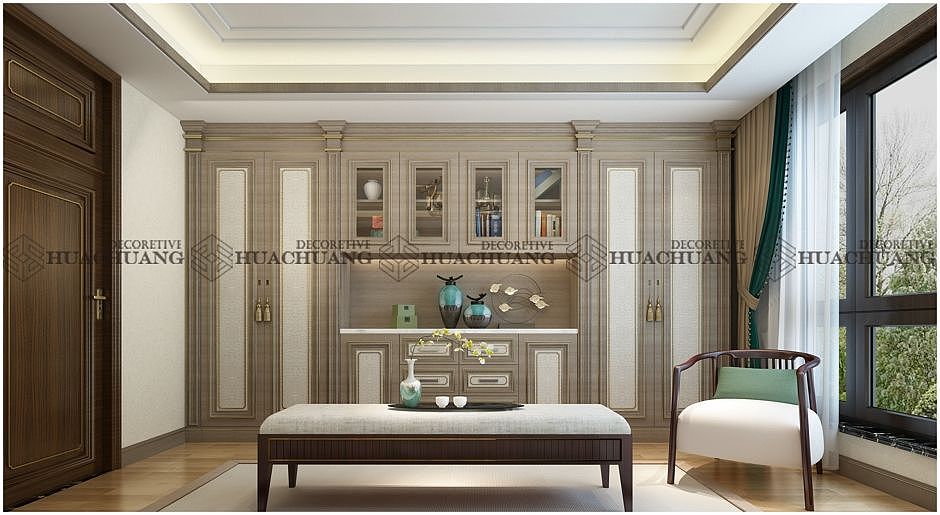 济南银丰悦珑府玫瑰园别墅188平户型设计效果图|新中式