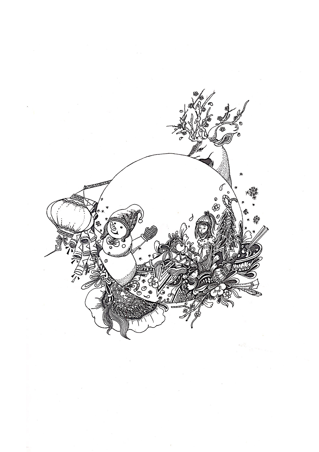 线描（图ZMTk1MDgwMDUy） - 创作习作 - 站酷设计师娃娃画坊原创素材 - 站酷ZCOOL