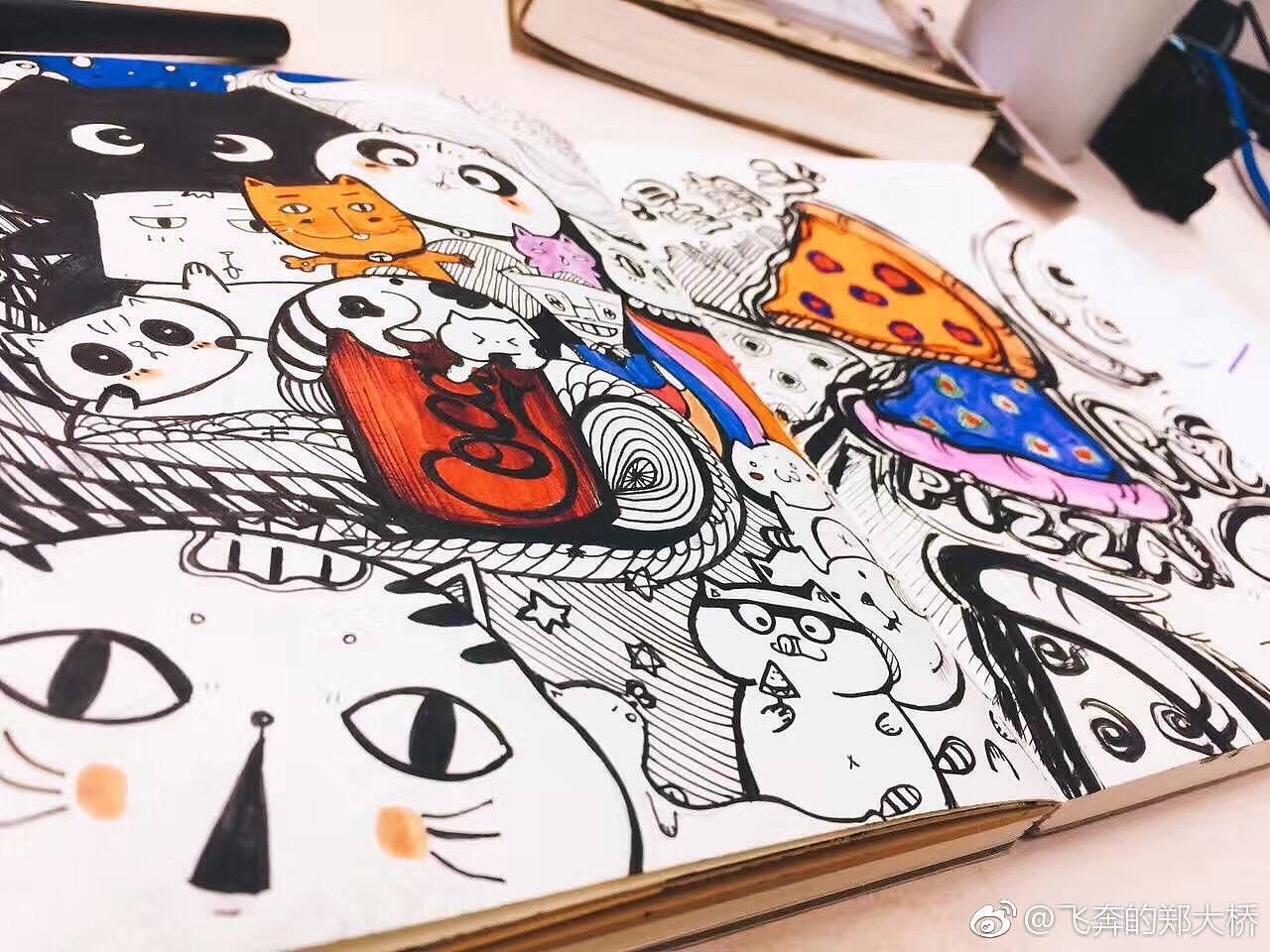 熊猫party&猫咪披萨（图ZOTkyMDgwMzI=） - 新锐潮流插画 - 站酷设计师BURUNDANGA_原创素材 - 站酷ZCOOL