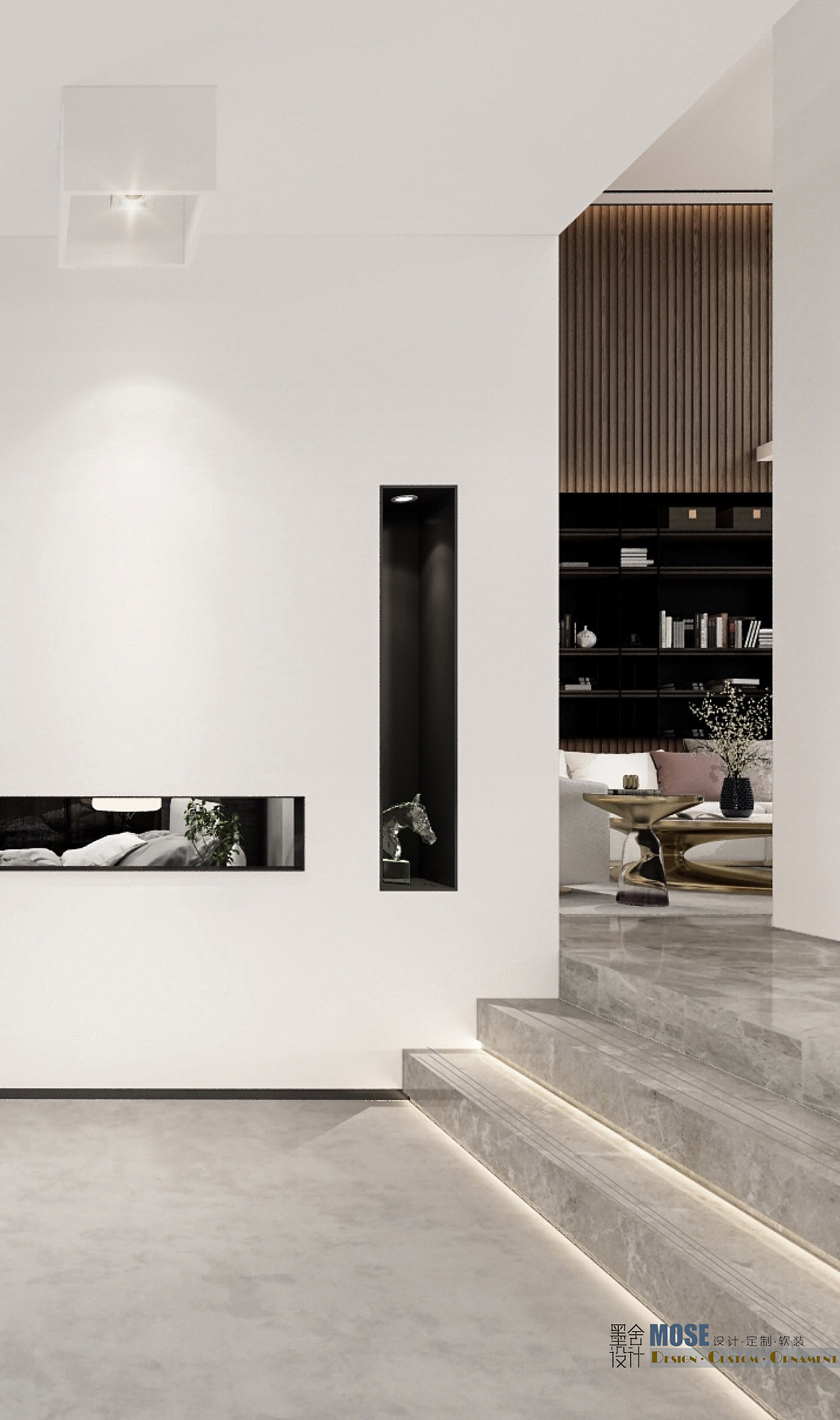 墨舍设计|无门·现代简约复式家装
