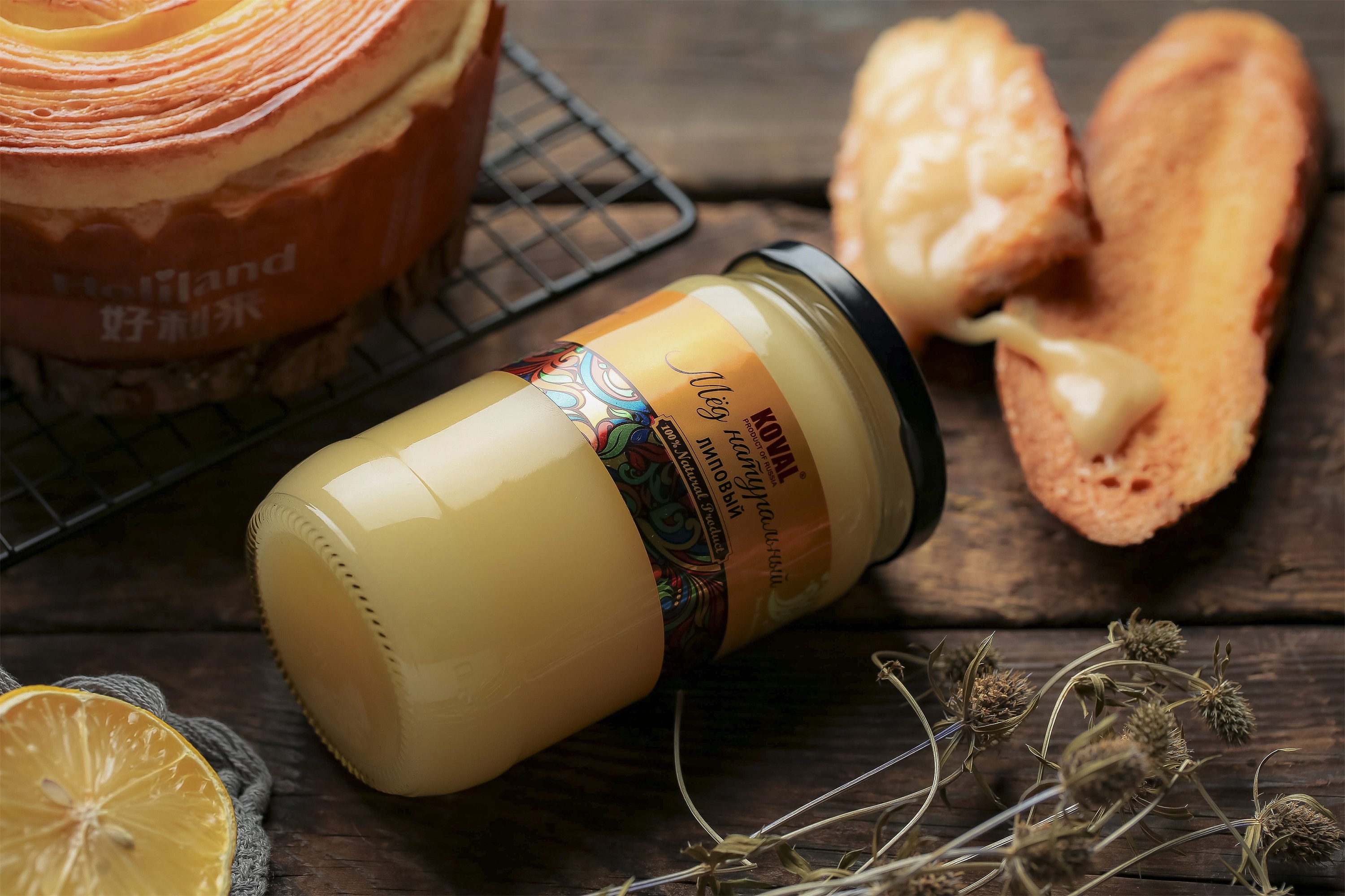 俄罗斯蜂蜜天然野生蜜雪蜜椴树蜜科瓦尔蜂蜜龙力电水壶