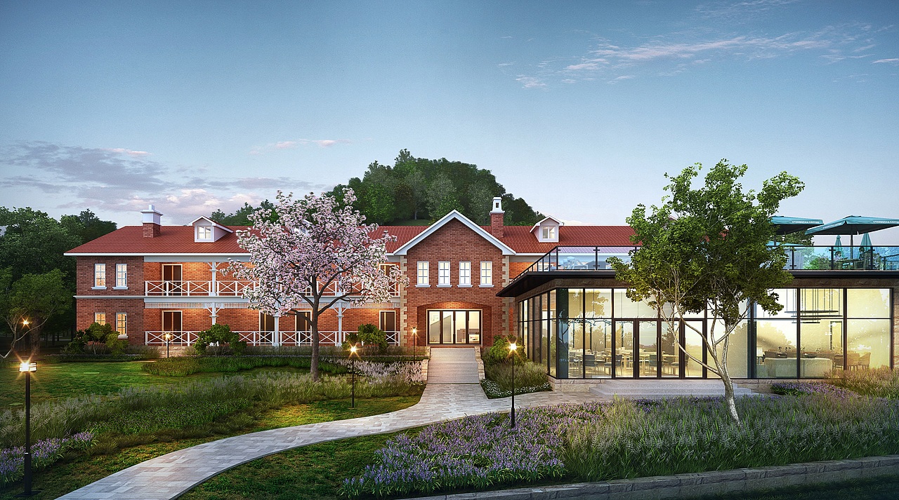 民宿室外效果案例（图ZMTkyMjEwNjAw） - 建筑设计 - 站酷设计师1992效果图汉堡原创素材 - 站酷ZCOOL