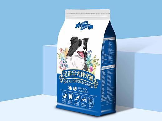 宠物用品宠物粮食狗粮犬粮包装插画包装设计食品饲料