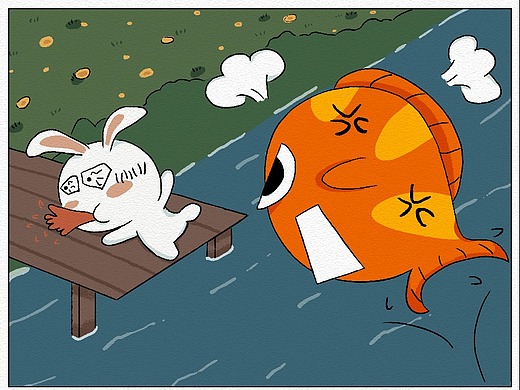 小兔子钓鱼