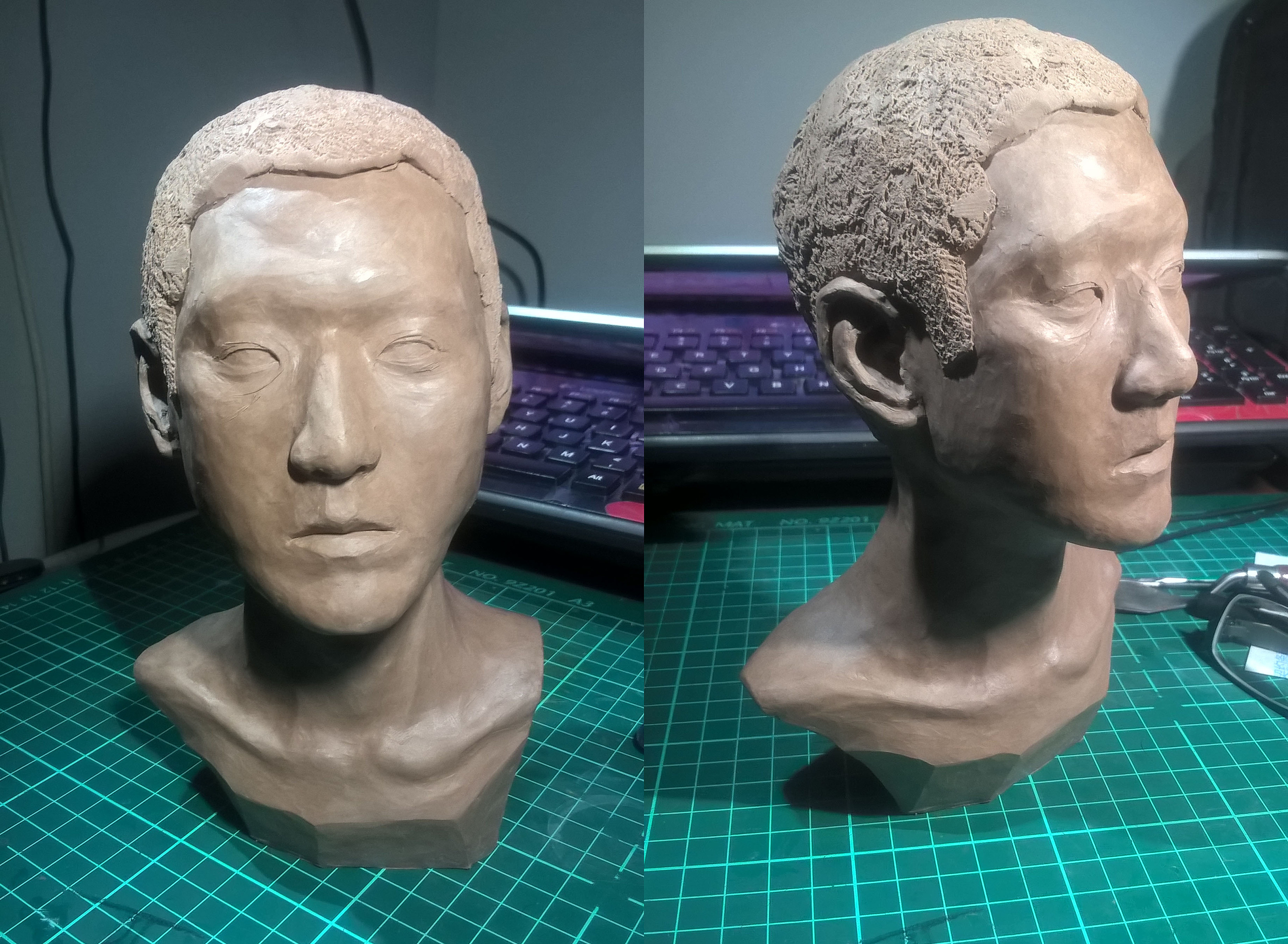 "自雕像"!(泥雕,翻模,树脂)——雕像