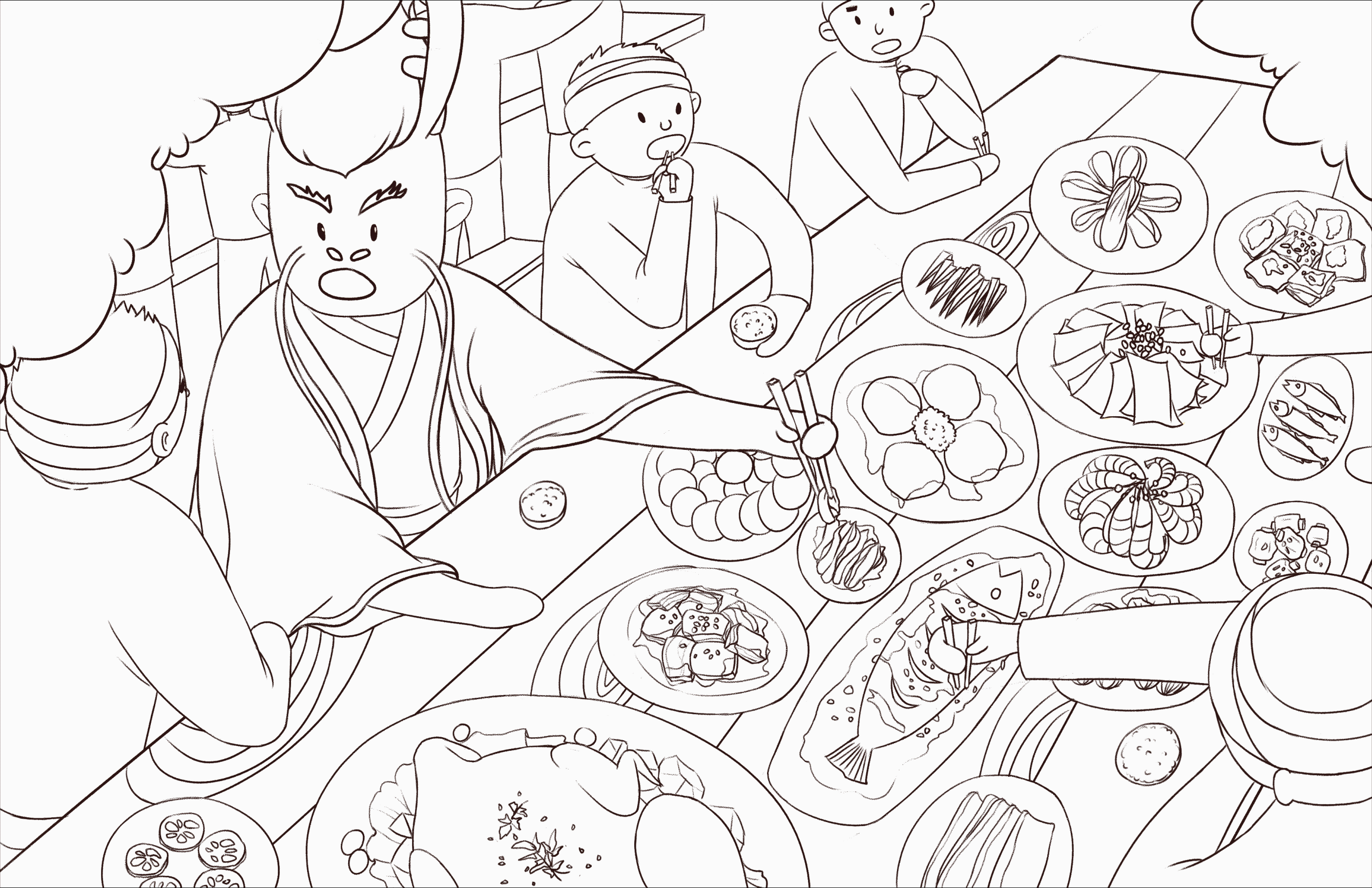 广西传统节日“侬侗节"（图ZMjgyNzc2MTcy） - 儿童插画 - 站酷设计师库鲁殿下原创素材 - 站酷ZCOOL