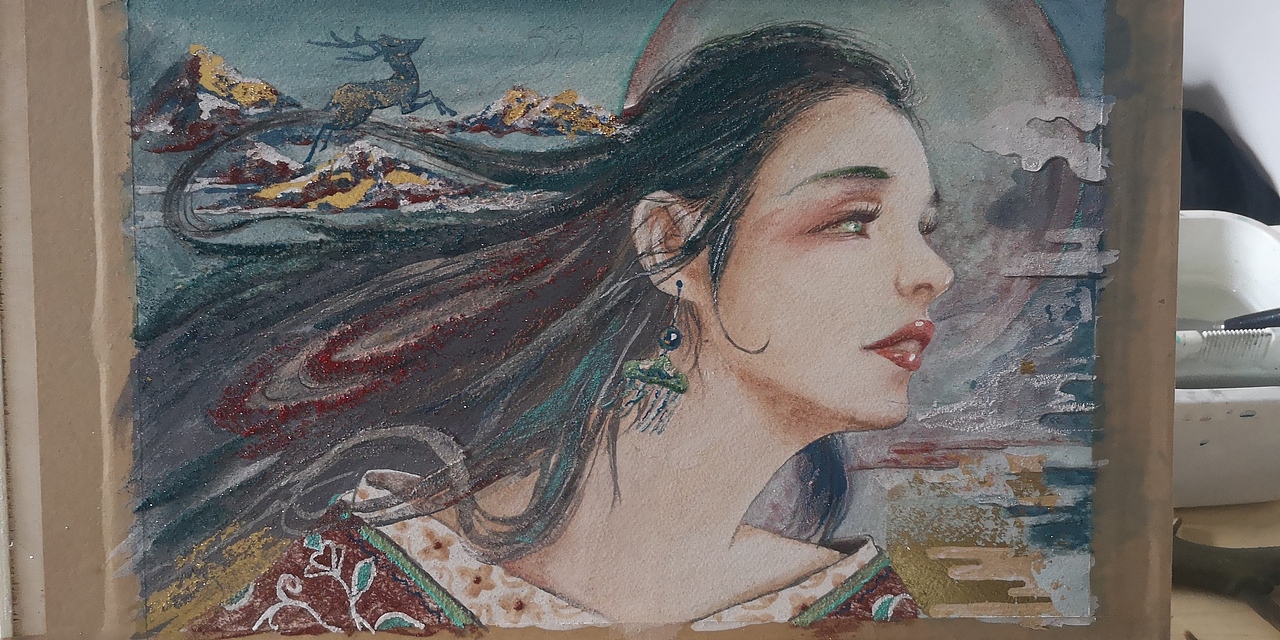 青云-岩彩（图ZMTQwNDY1NzIw） - 创作习作 - 站酷设计师啊屁原创素材 - 站酷ZCOOL