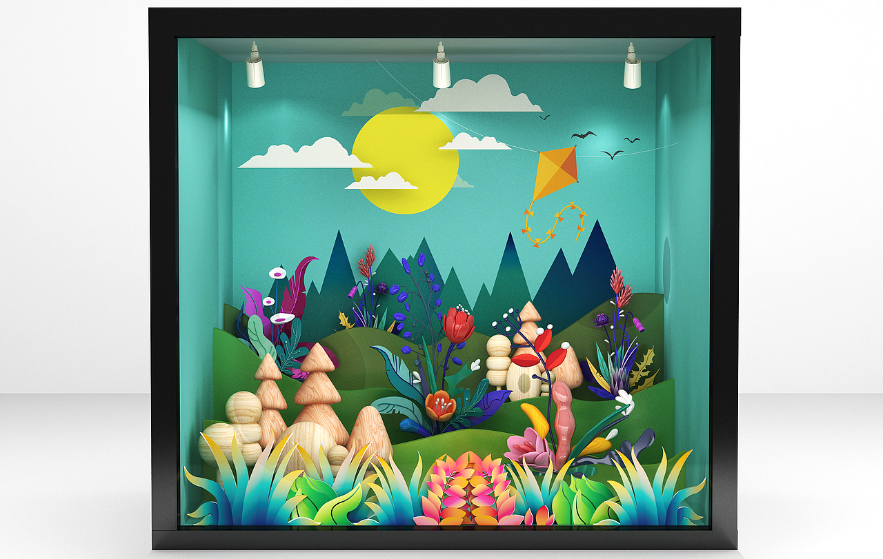 龙湖时代天街橱窗设计（图ZMTcyMTU4NDEy） - 展陈设计 - 站酷设计师Sissy901原创素材 - 站酷ZCOOL