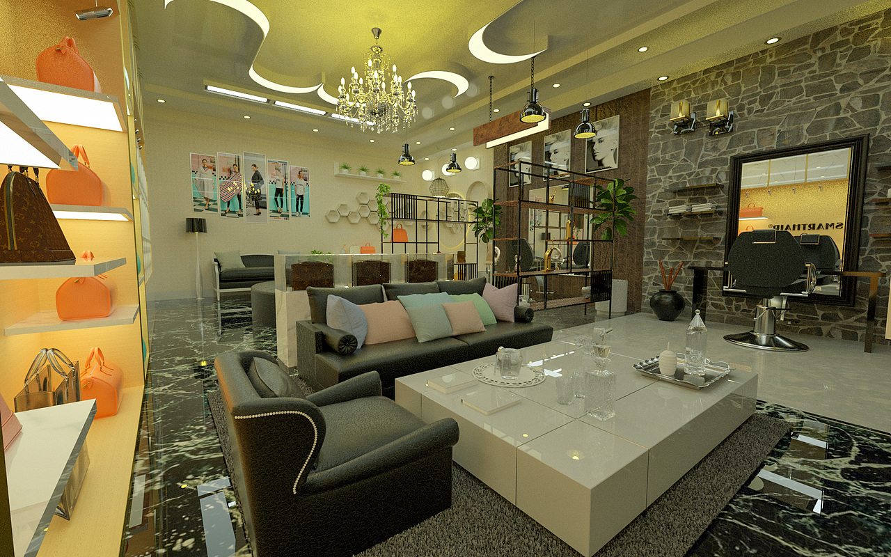 [C4D+OC]发廊理发场景&女包室内展厅（图ZMTU5MzgxNTky） - 场景 - 站酷设计师这名字好美原创素材 - 站酷ZCOOL