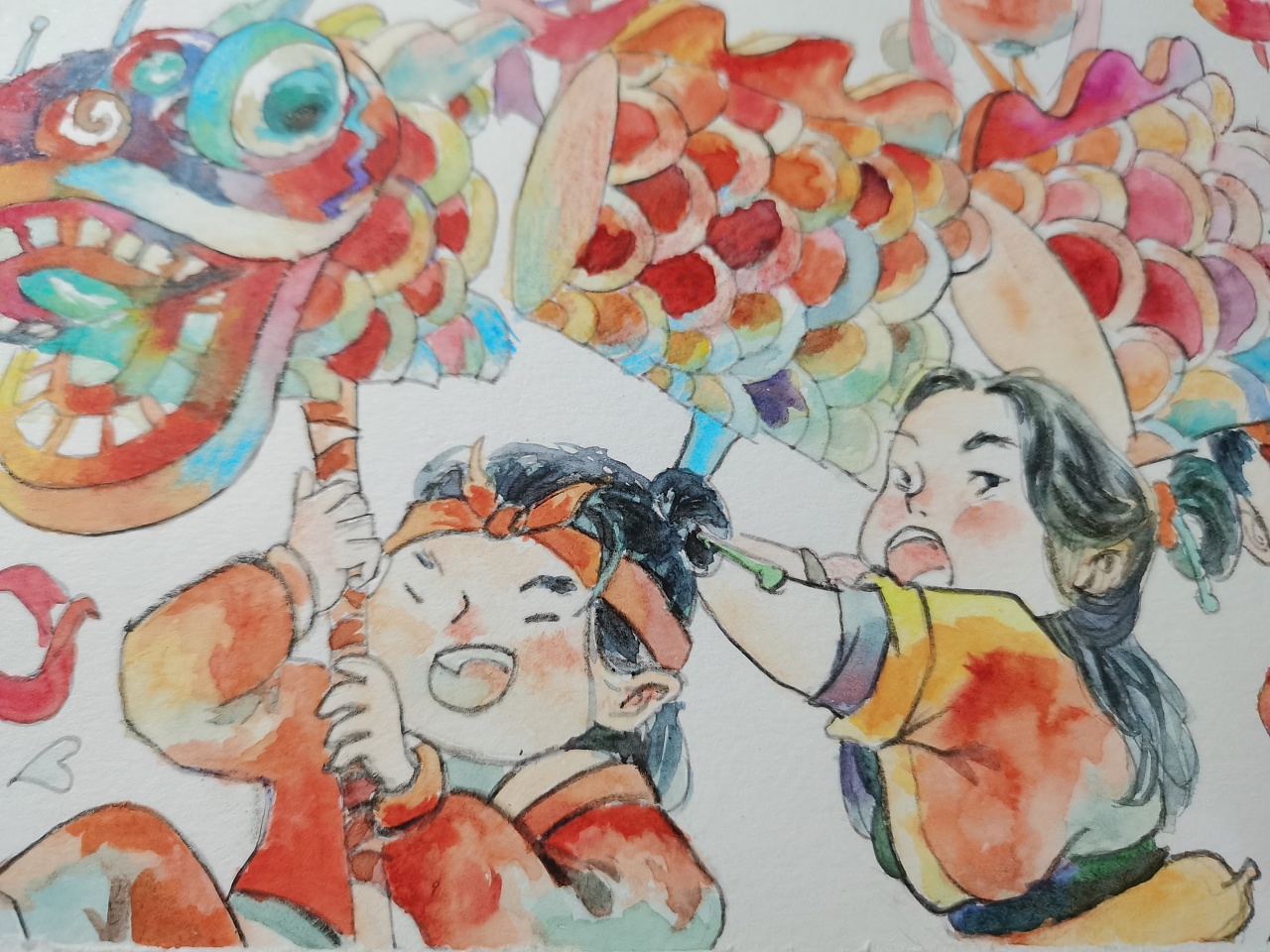 唐斯托版闹龙灯06|插画|插画习作|鱼哼哼 - 临摹作品 - 站酷 (zcool