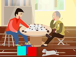 H5重阳节孝敬父母活动，手绘