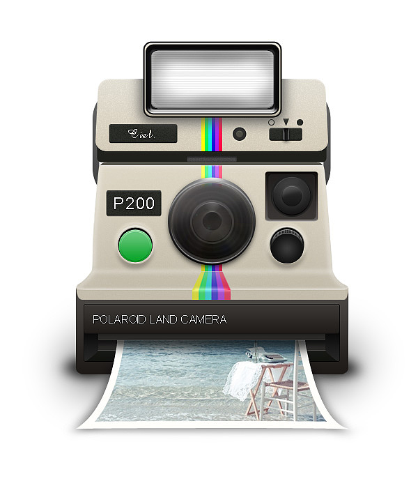 【临摹】polaroid相机icon一枚（图ZNDk0MDU0OA==） - 图标 - 站酷设计师叫我大C好了原创素材 - 站酷ZCOOL