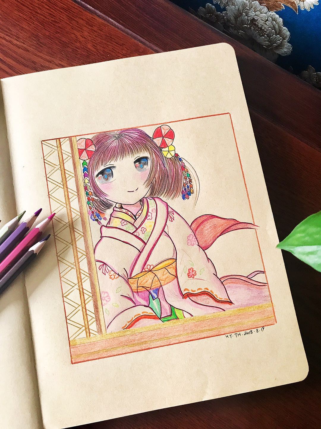 彩铅，针管笔作品（图ZMTY0MDM4NzMy） - 创作习作 - 站酷设计师英子手绘插画控原创素材 - 站酷ZCOOL