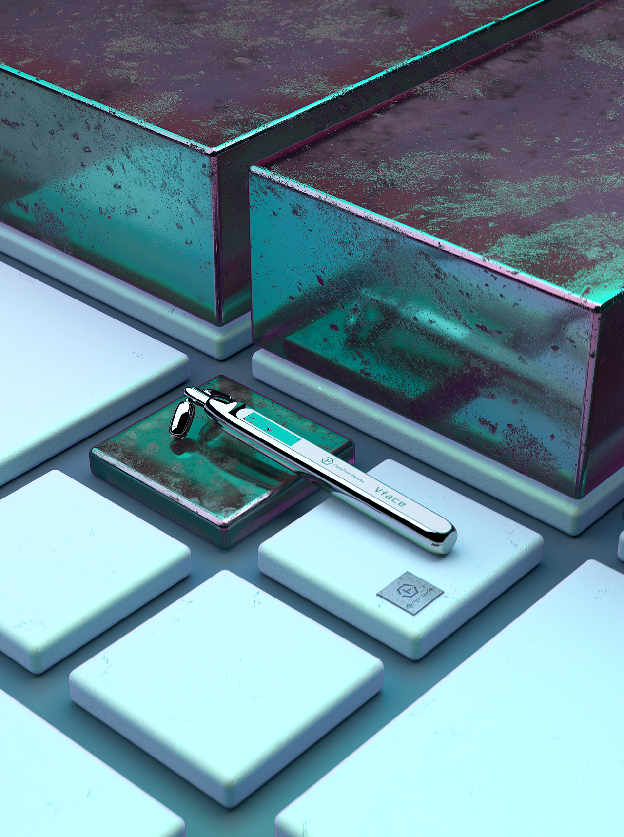 关于不锈钢金属材质产品的效果渲染_shaungao-站酷zcool