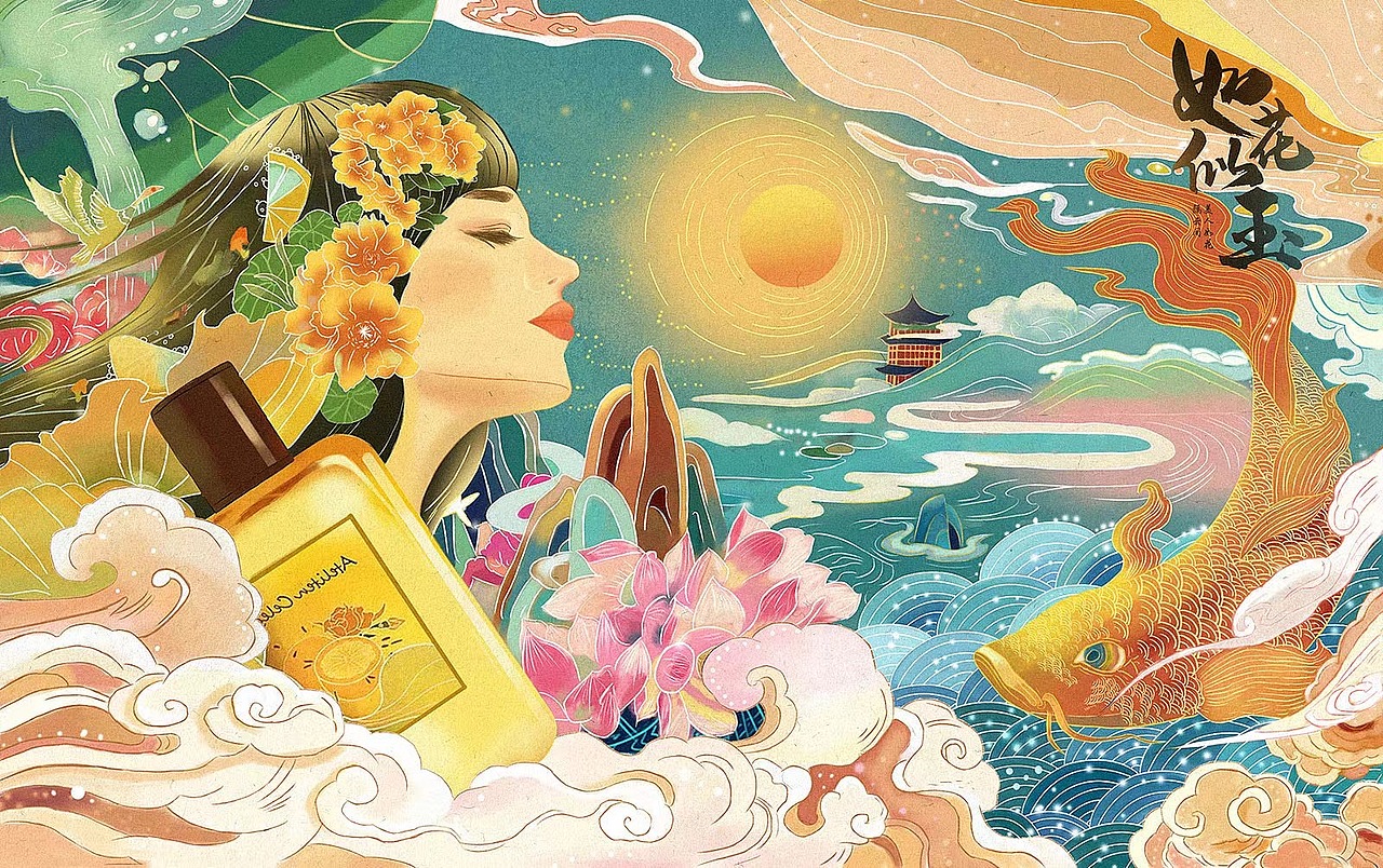 云尚电商插画-学生作品欣赏（图ZMjM5MTQ3OTEy） - 电商 - 站酷设计师云尚设区原创素材 - 站酷ZCOOL