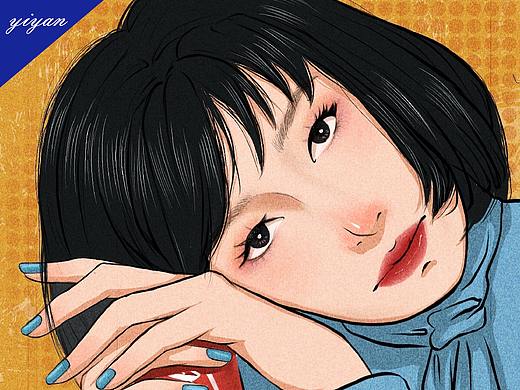 插画 | 短发女孩