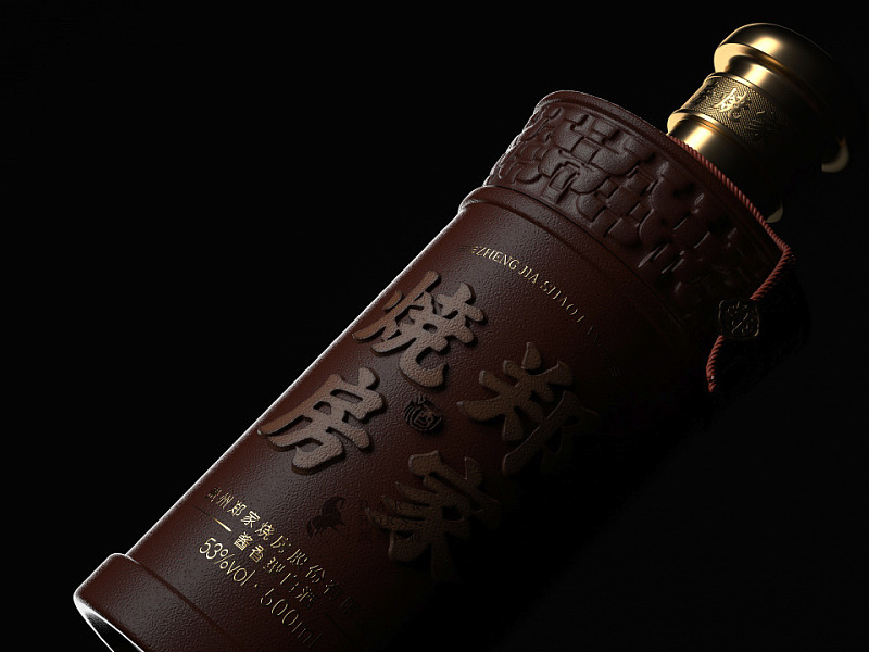 高端光瓶酒设计鄱阳湖老酒黑马奔腾设计出品