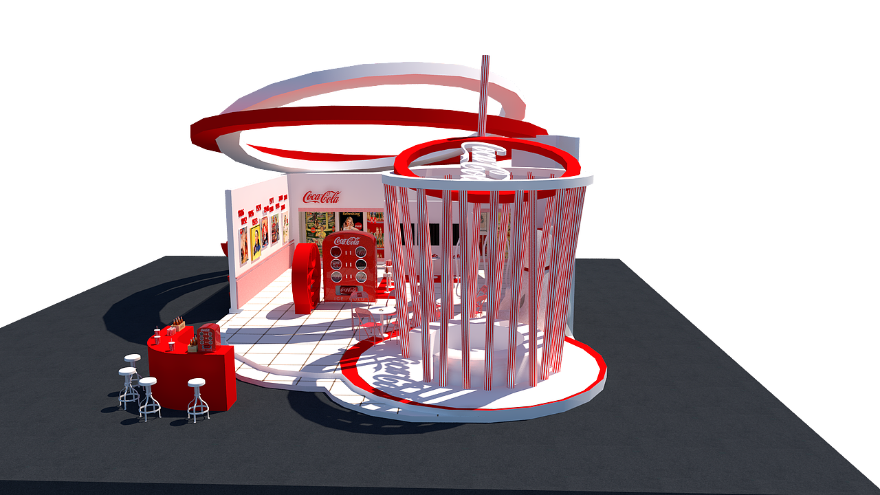 可口可乐展示空间设计（图ZMTU3MDE2MzM2） - 展陈设计 - 站酷设计师靥笑啊原创素材 - 站酷ZCOOL