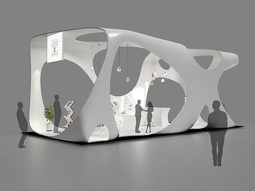 异型镂空展台设计