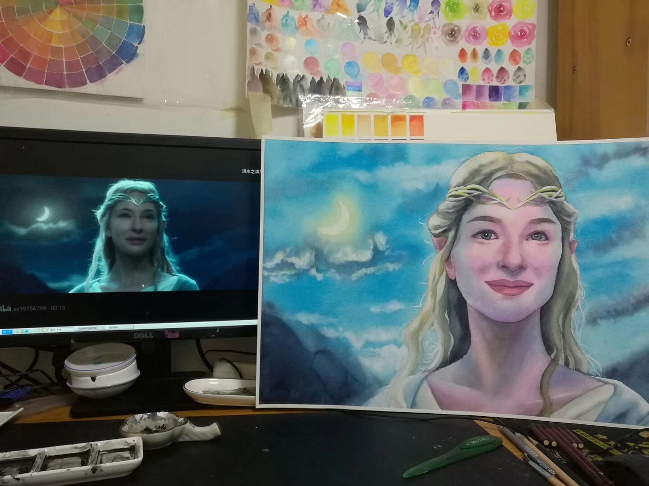 水彩手绘 指环王（图ZMjU2MTUwODA0） - 创作习作 - 站酷设计师卿描淡写原创素材 - 站酷ZCOOL