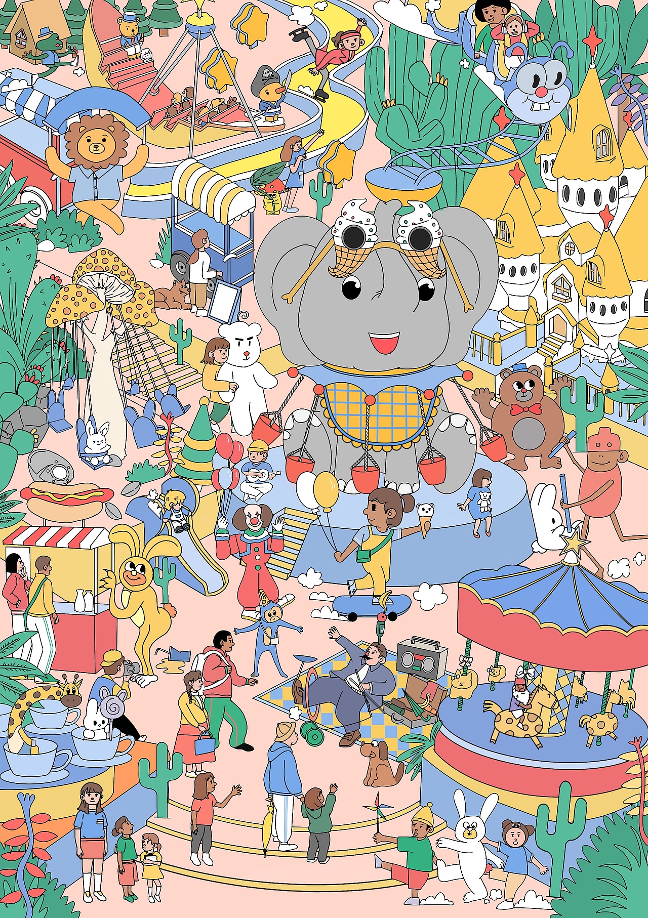 向往的生活（图ZMzA0MjQ4MTE2） - 商业插画 - 站酷设计师菊丸文人原创素材 - 站酷ZCOOL