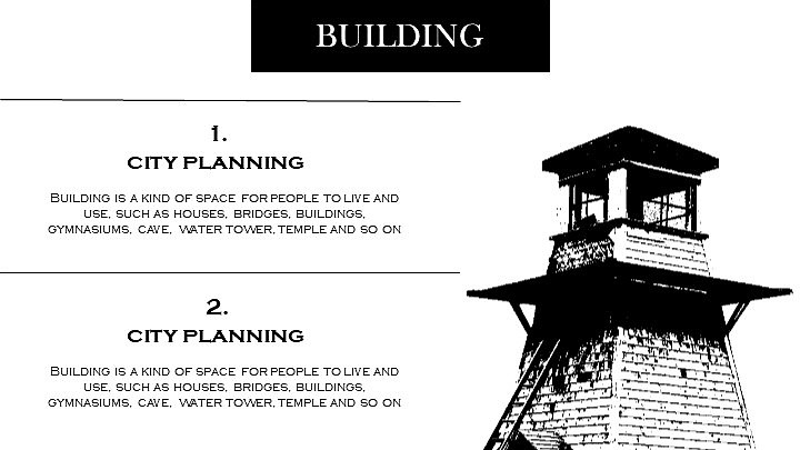 丝安设计:本人很喜欢的作品《黑白色房地产建筑PPT》