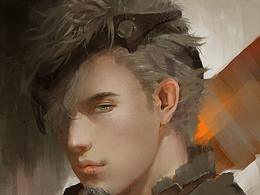 臨摹大神的兩張頭像