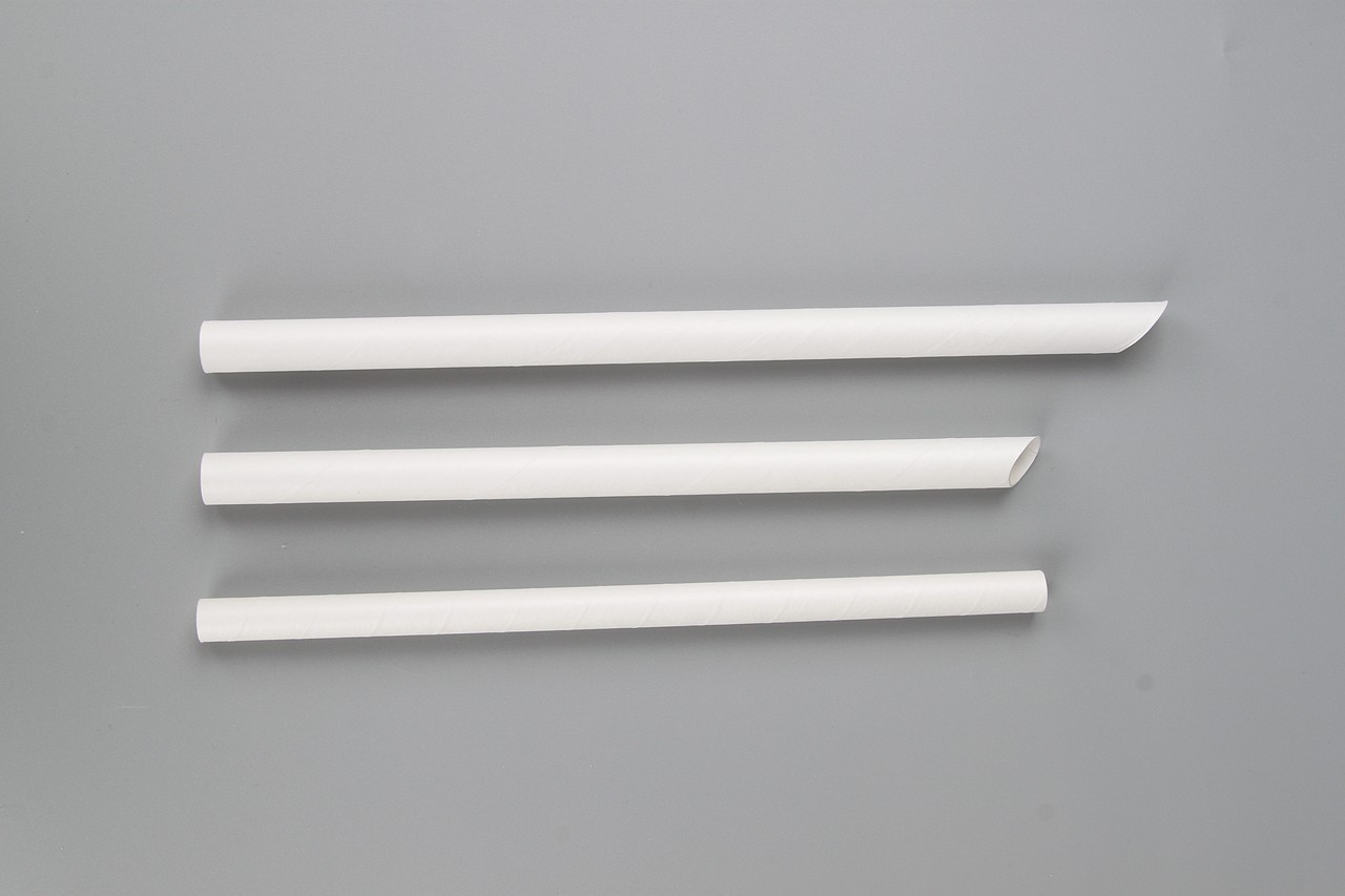 白色纸吸管纸纤维吸管饮品吸管样机吸管