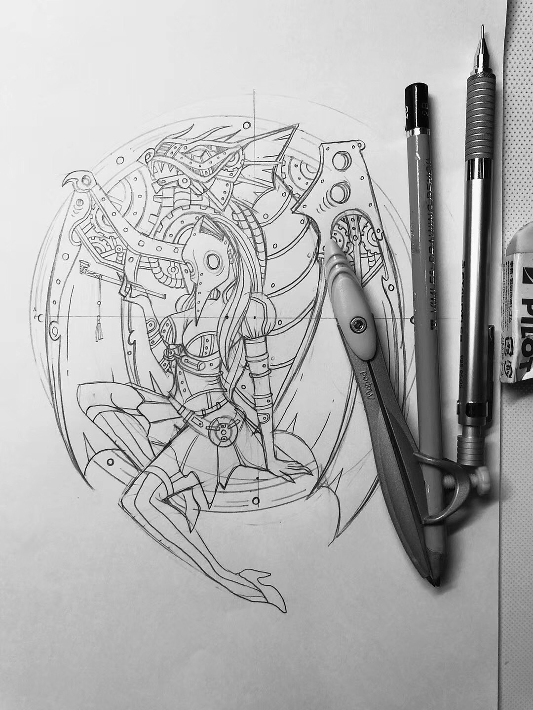 蒸汽朋克系列绘制过程解说