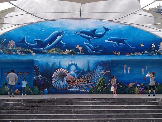 海底动物走进我们身边，蓝蓝的海水近距离体验海洋3D画